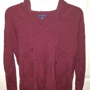 AMERICAN EAGLE maroon hoodie size xs